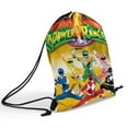thumbnail image 5 of Drawstring Backpack for Mighty Morphin Power Rangers Sackpack Women Men Adults Party Favor Bags Sports for Gym Travel Swimming Hiking Camping Tote Bag 11.8 × 15.7 in, 5 of 7