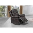 thumbnail image 5 of New Classic Furniture Kellen Faux Leather Upholstered Glider Recliner in Brown, 5 of 9