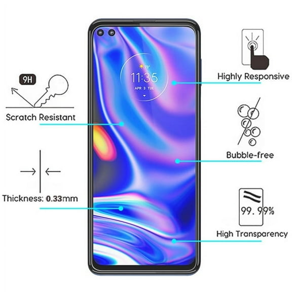 Screen Protector for Motorola Moto One 5G ACE Tempered Glass Screen Protector [9H Hardness] [Ultra-Clear] [Case Friendly] Premium Tempered Glass