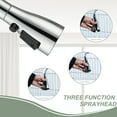 thumbnail image 4 of Wowow 3 Functions Single Handle Pull Down Sprayer Kitchen Faucet with Soap Dispenser in Stainless Steel Polished Chrome, 4 of 5