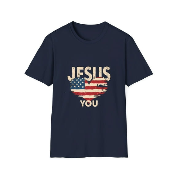 Jesus Loves You Patriotic America Flag T-Shirt