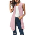 thumbnail image 5 of iOPQO cardigan sweaters for women Women's Sleeveless Draped Open Front Cardigan Vest Asymmetric Hem Women Blouse womens tops, 5 of 7