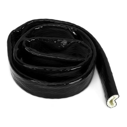 Ymiko AN12 Black Fire Sleeve Braid Flame Heat  3/4 X 3.3ft ID 0.7in Fuel Hose Protector,Heat Fire Sleeve