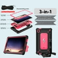thumbnail image 5 of Dteck Kids Case for Samsung Galaxy Tab A9 8.7-inch (SM-X110/X115/X117),Shockproof Silicone+PC Case Built-in Kickstand Cover with Shoulder Strap for Galaxy Tab A9 2023,Black+Rose, 5 of 6
