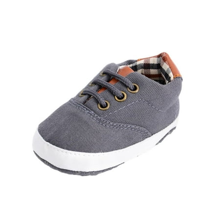 

Binmer Newborn Baby Girl Boys Causal Anti-Slip Shoes Plaid Patchwork Sneakers Prewalker
