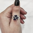 thumbnail image 3 of Natural Amethyst Ring, Rough Amethyst Gemstone Ring, Feb Birthstone, Wire Band, 925 Sterling Silver, Womens Ring, Christmas, Thanksgiving, Handmade, Statement Jewelry, Rough Gemstone Jewelry, 3 of 6