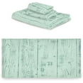 thumbnail image 2 of Coolnut Towel Set of 3, Mint Green Wood Board 1 Bath Towel, 1 Towel, 1 Small Square Towel, Strong Soft and Compact Absorbent Yoga Gym Hotel Excellent Choice. Washcloth Gift, 2 of 7