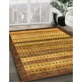 thumbnail image 2 of Ahgly Company Indoor Square Abstract Saddle Brown Abstract Area Rugs, 4' Square, 2 of 6