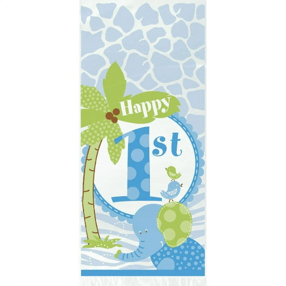 Blue Safari 1st Birthday Cello Bags (20 ct)
