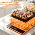 thumbnail image 5 of PLUMEBAY Electric Warming Tray 40''×14'', Adjustable Temp 100°F-260°F, Full Surface Heating, Extra Large Hot Plate, Food Warmer for Buffets, Parties, Restaurant, Home Events, 5 of 7