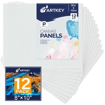 Artkey Canvas Panels 8x10 inch 12-Pack, Acid-Free 100% Cotton for Painting for Adult