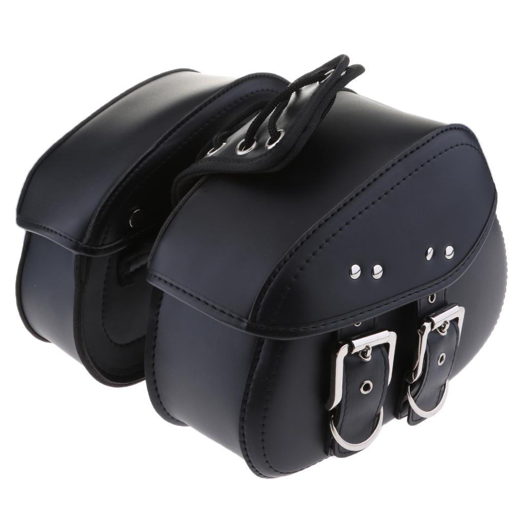 Ximing Motorcycle Bag Motorcycle Saddle Bag Luggage Black Luggage Bags Tool Bag Tail Bag Leather for Motorcycle