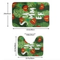 thumbnail image 3 of Yiaed Palm Leaves And Tropical Flowers Print Bathroom Mat Set 2 Pieces Mat Anti-Skid Pad Ultra Soft and Absorbent Bathroom Bath Mat Contour Bath Rugs for Toilet Base, 3 of 6