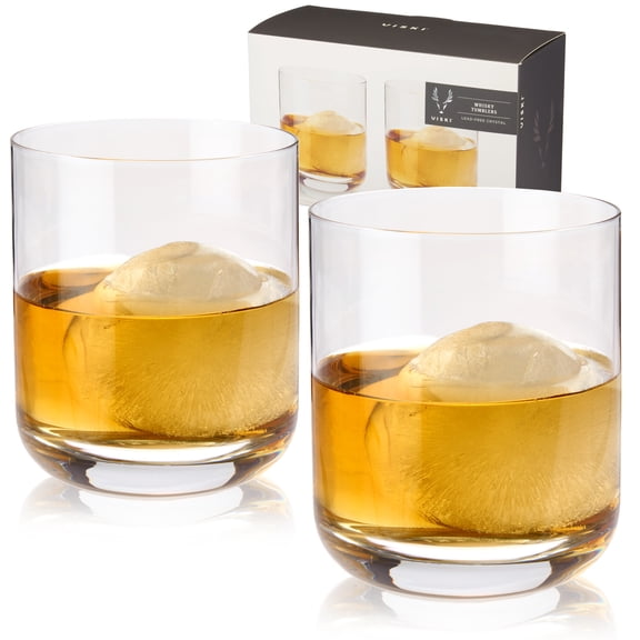 Viski Whiskey Glasses for Home Bar, Game Night, Gifts for Men 12oz Set of 2