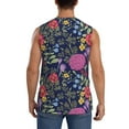 thumbnail image 4 of Daiia Floral Printed Men's Tank Tops,Casual Soft Sleeveless Gym Muscle Shirts Bodybuilding Tee-Large, 4 of 8
