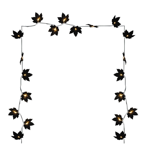 Lksixu Halloween Decorations Halloween Decorations Lighted Fall Garland Total 20Ft 50 LED, Fall Decorations Halloween Thanksgiving Decor Maple Leaves String Lights For Indoor Room for Party