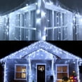 thumbnail image 1 of Christmas Lights, LED Icicle Lights, 400 LED 39Ft 8 Modes with 80 Drops Icicle Christmas Lights, Waterproof Connectable Outdoor Icicle for Holiday, Christmas Decorations (White), 1 of 8