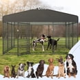 thumbnail image 5 of 10×10×5.6 ft Large Dog Crate Heavy Duty Dog Kennel Outdoor Dog Playpen w/ Waterproof Cover Dog Crates For Large Dogs Dog House Outdoor Dog Enclosure, 5 of 8