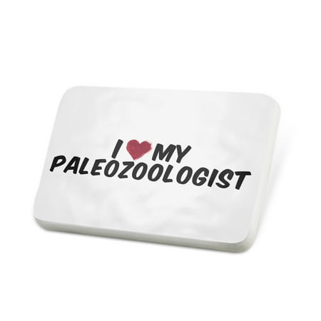Porcelein Pin I heart love my Paleozoologist Lapel Badge – NEONBLOND