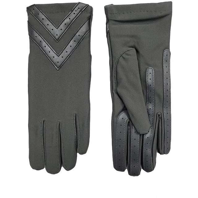 Gants en Spandex à 3 Boutons Style Chevron A30276