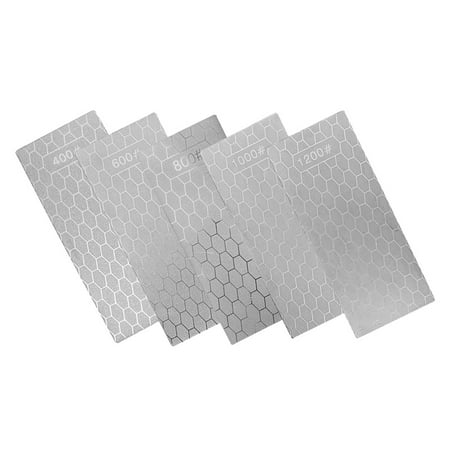 

5 Pieces Diamond Sharpening Stone Set Diamond Lapping Plate Coarse/Medium/Fine Grit Sharpener 400/600/800/1000/1200 Grit