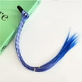 thumbnail image 1 of Nvzi 2 extensiones de cabello con trenzas de colores y bandas de goma, postizos sintéticos trenzados de arcoíris, accesorios para el cabello con cola de caballo, disfraces, A05, 1 of 5