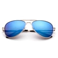 thumbnail image 2 of Newbee Fashion -Comfortble High Quality Durable Fashion Metal Aviator Sunglasses for Girls & Boys Polular Flash Mirror Lens UV Protection with Carrying Pouch (4-16 Years), 2 of 3
