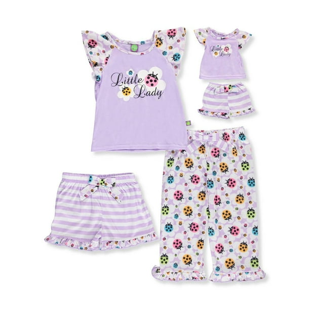 Dollie & Me Big Girls' 3Piece Pajamas with Doll Outfit (Sizes 7 16