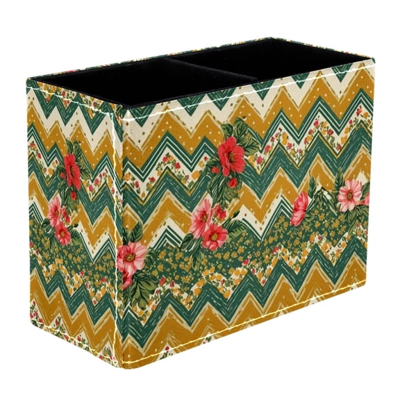 ERJLKXP Pen Holder for Desk Organizer,Bohemian Ripple Flower Pencil Cup Holder,Pen Desktop Storage Box for Home and Office Makeup Brush Holder