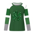 thumbnail image 5 of UAMVSH St Patricks Day Shirt Women Color Block Long Sleeve Cute Tops Casual Loose Fit Print Crewneck Graphic Tees Festival Outfits, 5 of 5