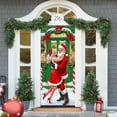 thumbnail image 5 of FastXmas 35*71 Inch Christmas Door Covers Ornament Washable Elastic Fabric Christmas Door Covers Santa Claus Reindeer Snowman Xmas Tree Pattern Christmas Door Covers for Front Door Festive Party Home, 5 of 6