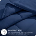 thumbnail image 3 of Ivy Union Comforter - Down Alternative - Easy Care Super Soft Microfiber, Full/Queen, Dark Blue, 3 of 6