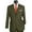 Olive Green, variant on LUCCI Men's Beige 2-Button Classic-Fit Poplin Polyester Suit - NEW - 34R