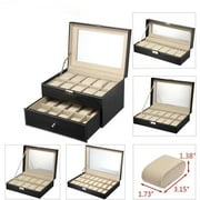 High Quality 20 Grid Slot PU Leather Watch Box Display Case Organizer Jewelry Storage