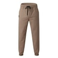 thumbnail image 2 of Fgnfyis Trousers Fashion Casual Length Full Mid Waist Pocket Pant Men's Solid Pencil Men's Pants Cargo Pants for Men Khaki L, 2 of 9