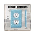 thumbnail image 3 of 2 Pcs Outlet Covers Shiny Silver Rhinestones Wall Plate 1 Gang Toggle Light Switch Cover Decorative Durable Switch Covers, 3 of 4