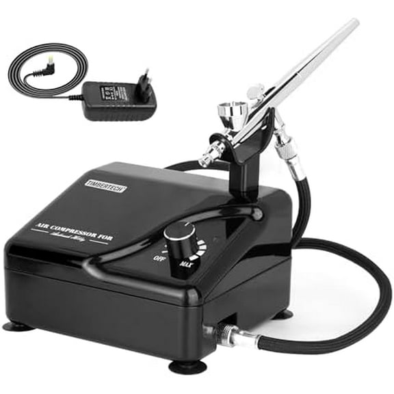 Professional Airbrush Kit with Multi-Functional Compressor AS-207K, Dual-Action Airbrush for Tattoo, Model Art, Cake Decoration, Nail Painting, Automotive Graphic$$Art & Craft