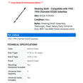 thumbnail image 2 of Steering Shaft - Compatible with 1992 - 1994 Chevy K2500 Suburban 1993, 2 of 2
