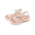 thumbnail image 3 of BLISSFUL STEP Women's Hook and Loop Strap Platform Wedge Heel Sandals Pink (Size 9), 3 of 6