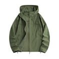 thumbnail image 5 of Mens Windbreak Lightweight Sun Protection Running Jackets with Zip Pocket, Workout Track Hoodie Athletic Gym Sweatshirts Men Army Green, 5 of 9