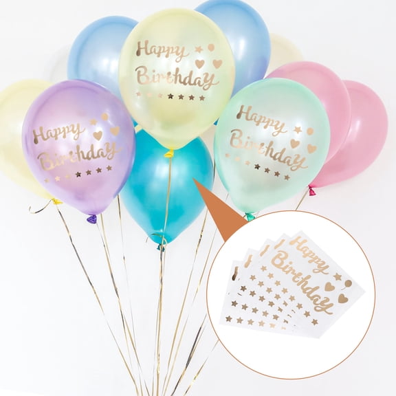 FUEENIRVA 5Pcs Golden Plastic Birthday Window Clings for Classroom Birthday Party Supplies