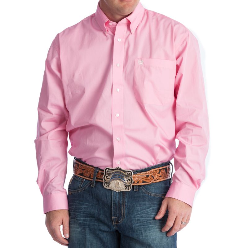 cinch apparel mens light pink pinpoint 