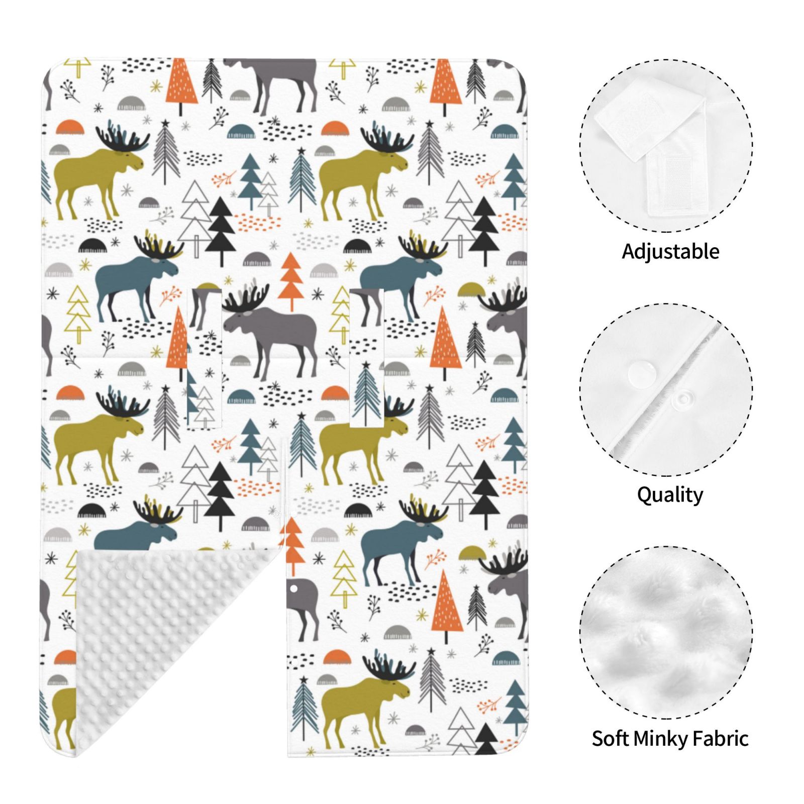 Car Seat Cover Baby - moose fores trees cartoon Breathable Infant Car Seat Cover for Baby Carseat, Lightweight Comfort Baby Essentials Must Haves Newborn Stuff for Girl Boy
