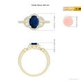 thumbnail image 4 of ANGARA Natural Vintage Style Oval 1.55 ct Blue Sapphire Halo Ring in 14K Yellow Gold for Women (Size-8x6mm) | September Birthstone, Anniversary, Jewelry Gift for Women | Natural Blue Sapphire Ring, 4 of 8