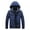 Dark Blue, variant on IROINNID Men's Long Sleeve Parka Short Hooded Jacket Solid Color Casual Patchwork Thicken Multi Pocket Windproof Waterproof Breathable Jacket Coats