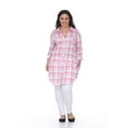 thumbnail image 5 of White Mark Women's Plus Size Plaid Tunic Top, 5 of 6