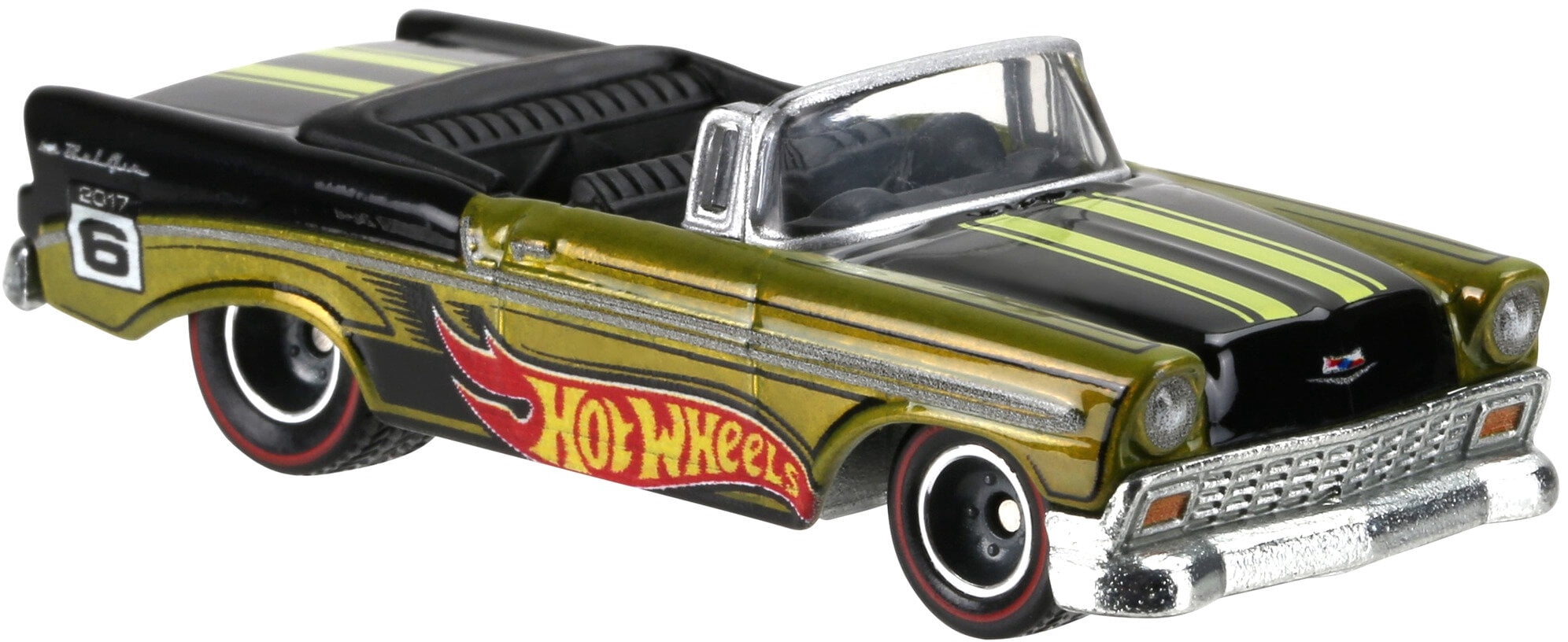 Hot Wheels '56 Chevy Convertible, 1:64 Scale Die-Cast Collectible Toy Car with Authentic Deco