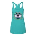 thumbnail image 2 of Wild Bobby Cheerleading All Stars Girl Sports Women Tri-Blend Racerback Tank Top, Tahiti Blue, Large, 2 of 5
