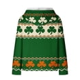 thumbnail image 4 of Women's St Patricks Day Sweatshirt Long Sleeve Crewneck Irish Shamrock Print Hoodie Plus Size Saint Patricks Shirt Saffron XL, 4 of 4