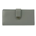 thumbnail image 1 of Pre-Owned PRADA City Calfskin Tab Wallet 1MV025 Light Gray Leather Women's Bifold Long, 1 of 10